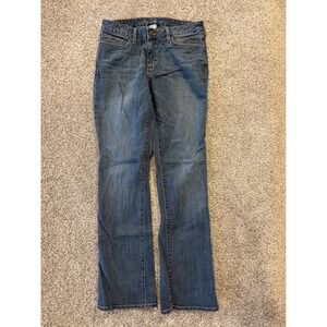 Eddie Bauer Jeans Womens 4 Blue Slightly Curvy Bootcut Stretch Denim Pants